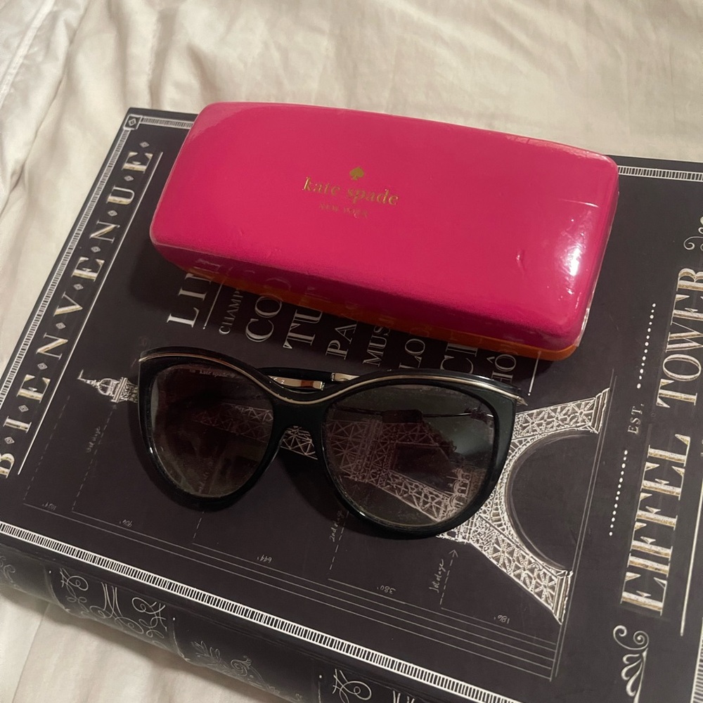 Kate Spade Black Sunglasses with Pink Case